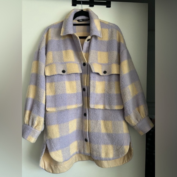 Zara Wool Blend Shacket Oversized - Picture 1 of 4